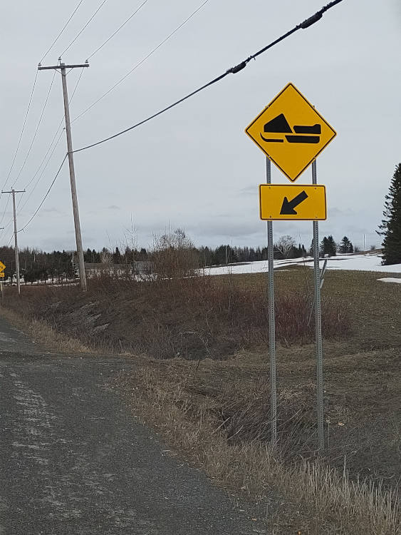 Verkeersbord Sneeuwscooter