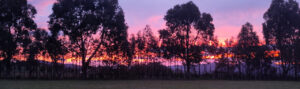 Panorama Zonsondergang Tasmanië